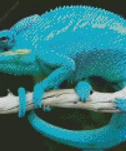 Blue Chameleon Diamond Painting