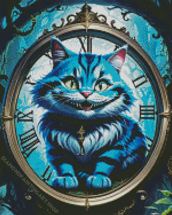 blue cheshire cat Diamond With Numbers