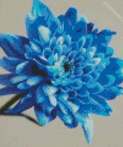 Blue Chrysanthemum Flower Diamond Painting