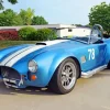 Blue Cobra Car Diamond Painting