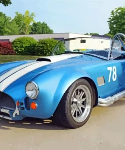 Blue Cobra Car Diamond Painting