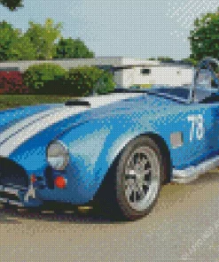 Blue Cobra Car Diamond Painting