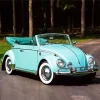 Blue Convertible Beetle Diamond Painting
