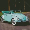 Blue Convertible Beetle Diamond Painting