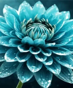 Blue Dahlia Diamond Painting