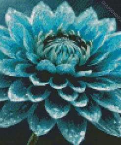 Blue Dahlia Diamond Painting