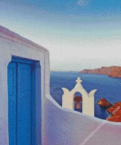 Blue Door Greece Diamond Painting