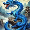Blue Dragon Diamond Painting