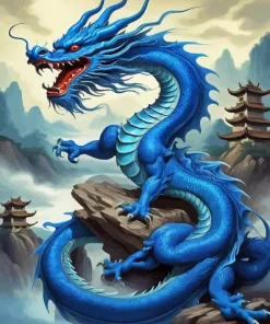Blue Dragon Diamond Painting