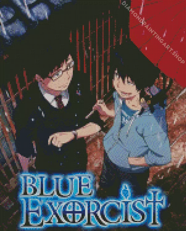 blue exorcist poster Diamond Dotz Blue Exorcist Poster Diamond Painting