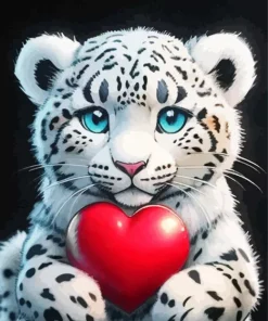 Blue Eyed Snow Leopard Diamond Painting