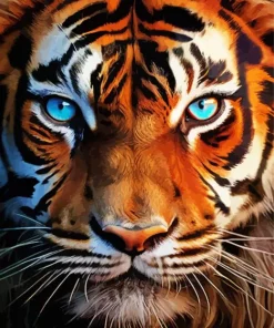 Blue Eyed Tiger Diamond Painting