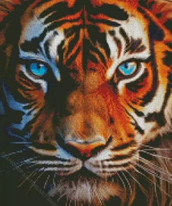 Blue Eyed Tiger Diamond Painting