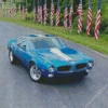 Blue Firebird Car Diamond Painting