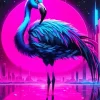 Blue Flamingo Diamond Painting