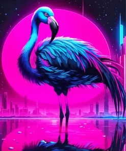 Blue Flamingo Diamond Painting