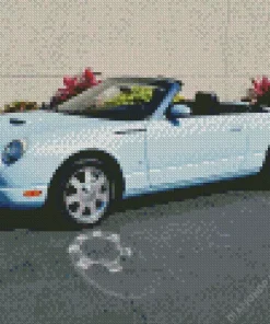 Blue Ford Thunderbird Diamond Painting