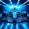 Blue Formula 1 Car Diamond Painting