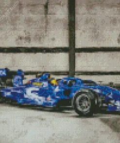 Blue Formula 1 Racing Car Diamond Painting