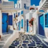 Blue Greece Diamond Painting
