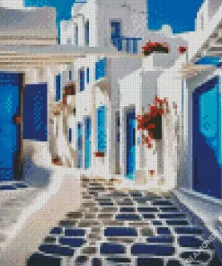 Blue Greece Diamond Painting