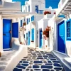 Blue Greece Diamond Painting