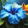 Blue Hawaiian Flower Diamond Painting