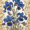 Blue Iris Mosaic Diamond Painting