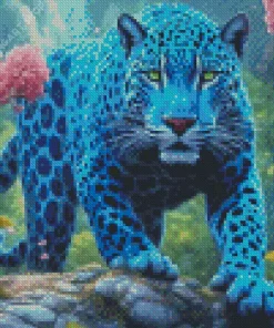 Blue Jaguar Diamond Painting