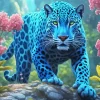 Blue Jaguar Diamond Painting