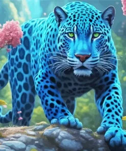 Blue Jaguar Diamond Painting