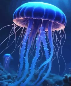 Blue Jellyfish Diamond Painting