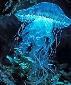 Blue Jellyfish Diamond Painting