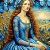 Blue Lady Butterfly Diamond Painting