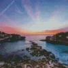 Blue Lagoon At Sunset Diamond Painting