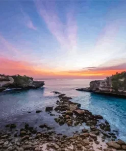 Blue Lagoon At Sunset Diamond Painting