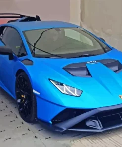 Blue Lamborghini Diamond Painting