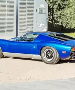 Blue Lamborghini Miura Diamond Painting