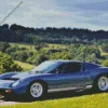 Blue Lamborghini Miura Car Diamond Painting
