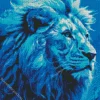 Blue Lion Diamond Painting