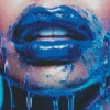 Blue Lips Diamond Painting