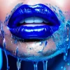 Blue Lips Diamond Painting