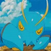 Blue Lobster Pokemon Diamond Painting