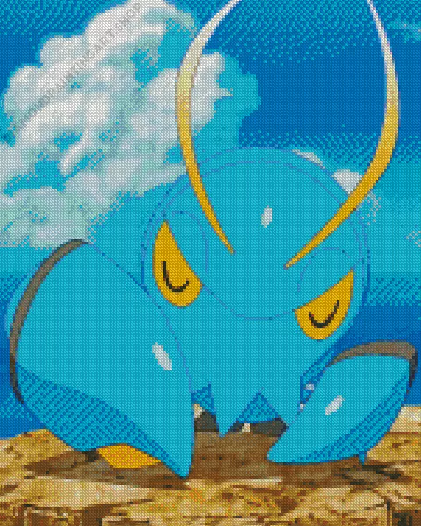 blue lobster pokemon Diamond Paintings Blue Lobster Pokemon Diamond Painting