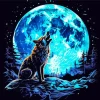 Blue Moon Wolf Diamond Painting