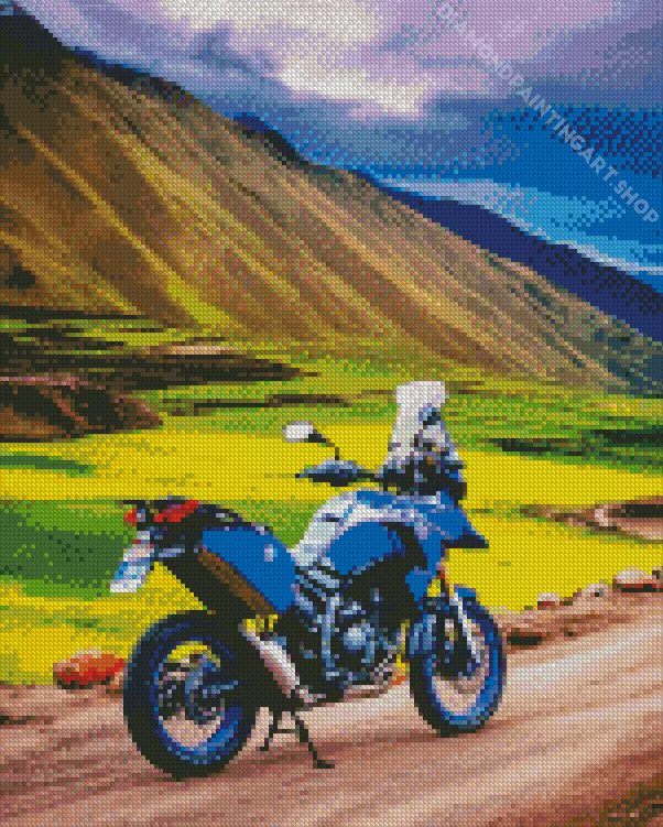 blue motorcycle Diamond Dotz Blue Motorcycle Diamond Painting