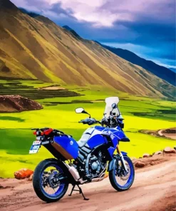 Blue Motorcycle Diamond Painting
