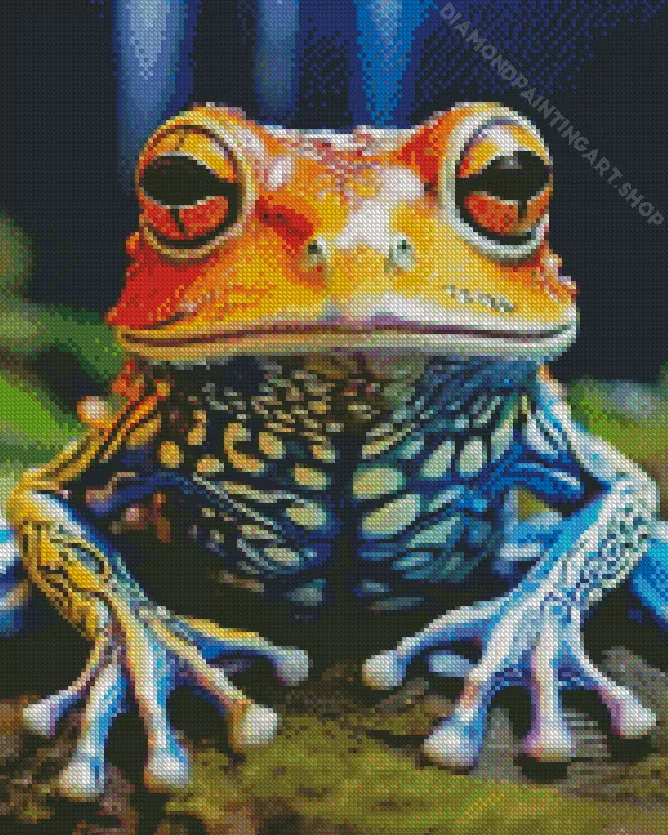 blue orange frog Diamond Paintings Blue Orange Frog Diamond Painting