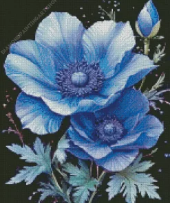 Blue Poppies Diamond Painting