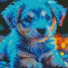 Blue Puppy Diamond Painting